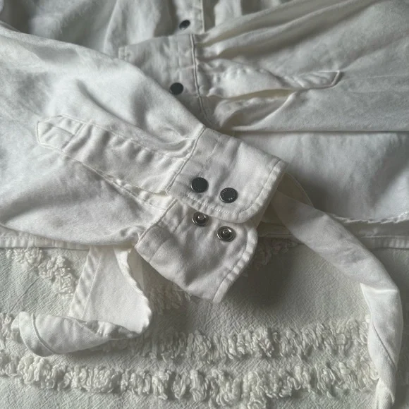 Harley-Davidson Women's White Button Down Shirt Embroidered Tie Front Size M - Picture 7 of 14